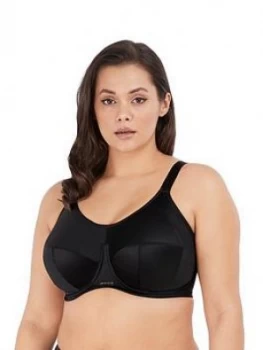 Elomi Energise Sports Bra - Black, Size 42, Women