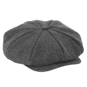 Beechfield Unisex Adults Heritage Baker Boy Cap (S/M) (Charcoal Herringbone)