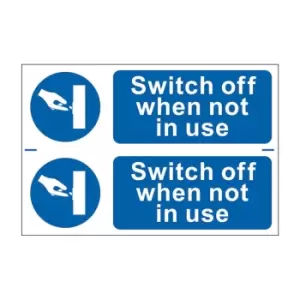 Spectrum Industrial Switch Off When Not in Use - PVC (300 x 200mm)