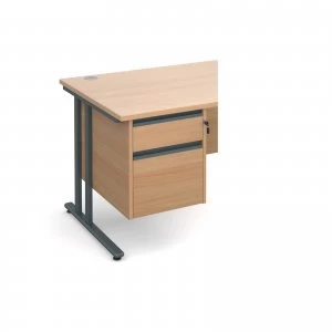 Maestro 25 GL 2 Drawer Fixed Pedestal - Beech