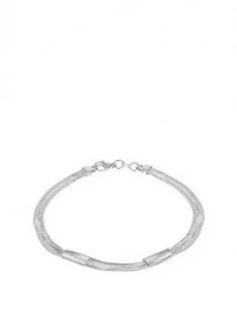 The Love Silver Collection Sterling Silver 4-Strand Snake Chain Bracelet