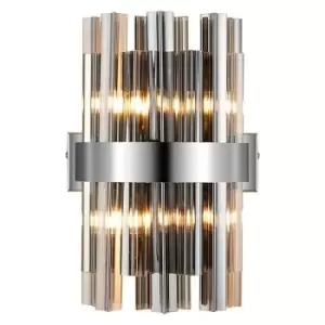 Luminosa Kalih 4 Light G9, Wall Lamp, Polished Nickel, Smoke