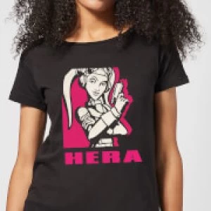 Star Wars Rebels Hera Womens T-Shirt - Black - 3XL - Black