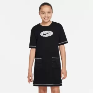 Nike Sportswear Icon Clash Big Kids (Girls') Jersey Dress - Black