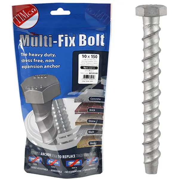 Multi Fix Bolt Hex Head Concrete Screws MF10150B Diameter: 10mm