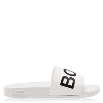 Hugo Boss Logo Pool Slides White Size 10 Men