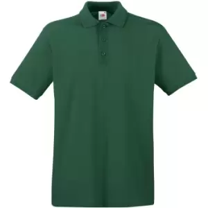 Fruit Of The Loom Premium Mens Short Sleeve Polo Shirt (3XL) (Bottle Green)