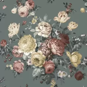 Superfresco Easy Bouquet Natural Green Wallpaper