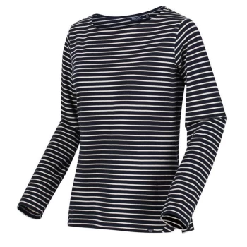 Regatta Fernanda Jersey Top - Navy/LtVanil