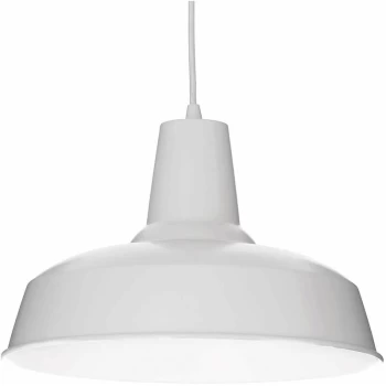 Ideal Lux Lighting - Ideal Lux Moby - 1 Light Dome Ceiling Pendant White, E27