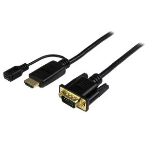 StarTech 6ft HDMI to VGA Active Converter Cable - HDMI to VGA Adapter - 1920x1200 or 1080p