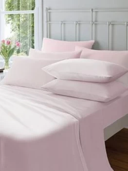 Catherine Lansfield Soft N Cosy Brushed Cotton Extra Deep King Size Fitted Sheet - Pink