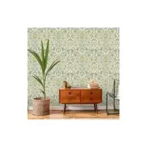 Holden Decor Vintage Floral Cream Ochre Wallpaper