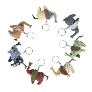 Sass & Belle Vintage Mini Elephant Key Ring (1 Supplied)