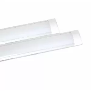 36W Prismatic LED Tube Batten complete fitting 1.2m, 3000 lumens, 6500K (pack of 2 units)