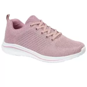 Cipriata Womens/Ladies Leona Lightweight Memory Foam Trainer (3 UK) (Rose Pink Sparkle)