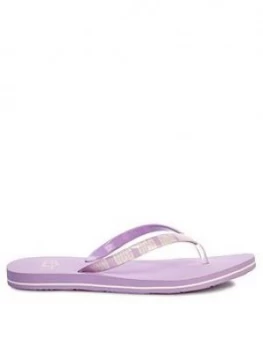 UGG Simi Graphic Flip Flops - Purple, Size 5, Women