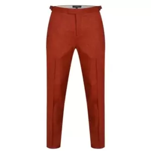 Ted Baker Shutton Wool Linen Mix Trousers - Red