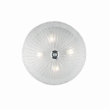 Shell 4 Light Indoor Wall / Ceiling Light Chrome with Clear Glass, E27