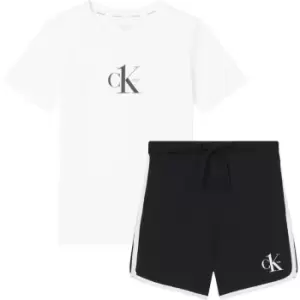 Calvin Klein Knit Pj Set (Ss + Short) - White