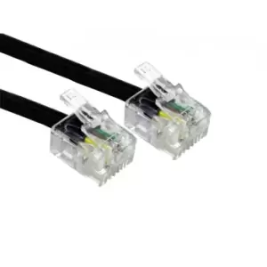 Cables Direct 3m RJ-11 to RJ-11 Modem Cable in Black