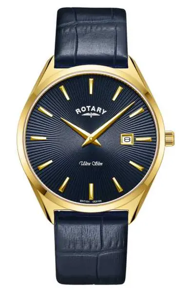 Rotary GS08013/05 Mens Ultra Slim Blue Dial Blue Watch