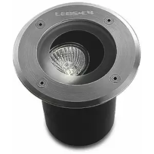 Gea recessed spotlight, GU10, stainless steel 316 and glass, orientable