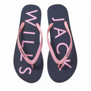 Jack Wills Flip Flops - Pink Navy