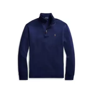 Polo Ralph Lauren Estate Fleece Quarter Zip Sweater - Blue