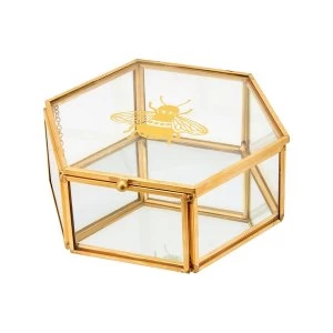 Sass & Belle Busy Bees Glass Jewellery Box