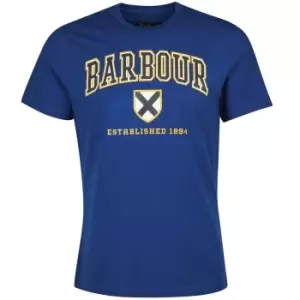 Barbour Mens Collegiate Graphic Tee Deep Blue Medium