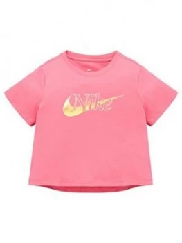 Nike Girls Nsw Crop Tee - Pink Gold