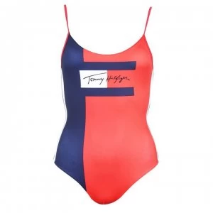 Tommy Bodywear 85 Colour Block Logo Swimsuit - Pitch Blue CUN