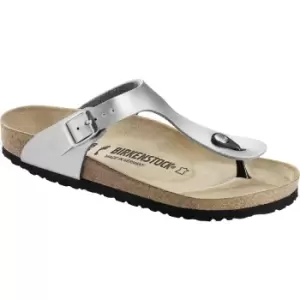 Birkenstock Womens Gizeh Birko-Flor Sandal Silver UK5 (EU38)