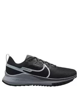 Nike React Pegasus Trail 4 - Black/Grey, Size 7, Men