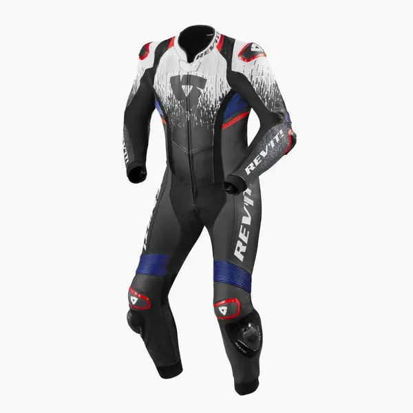 REV'IT! Quantum 2 One Piece Racing Suit White Blue Size 50