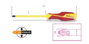 Beta Tools 1275MQ/C VDE 1000V Insulated Screwdriver for Combined PH2/LPP