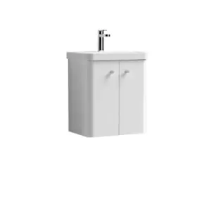 Nuie Core 500 Wall Hung 2-door Unit & Basin - Gloss White