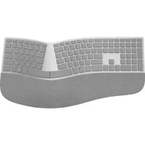 Microsoft Surface Ergonomic Bluetooth Keyboard German, QWERTZ, Windows Grey Ergonomic, Gel wrist support mat