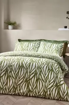 Frond Abstract Cotton Rich Reversible Duvet Cover Set