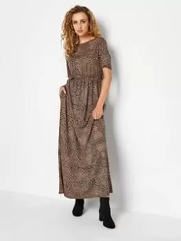 Long Tall Sally Leopard Pocket Midaxi Dress, Brown, Size 18, Women