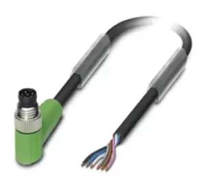 Phoenix Contact Sac-6P-M 8Mr/ 3,0-Pur Sensor Cord, 6P, M8 Plug-Free End, 3M