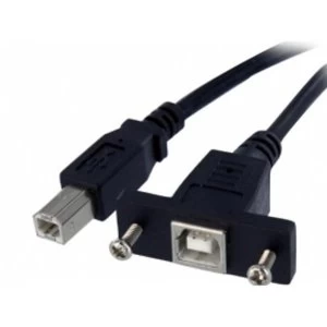 StarTech Panel Mount USB Cable B to B FM 0.9m