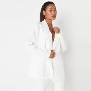 Missguided Tailored Double Breasted Blazer - White