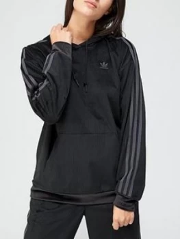 adidas Originals Comfy Cords Hoodie, Black, Size 20, Women