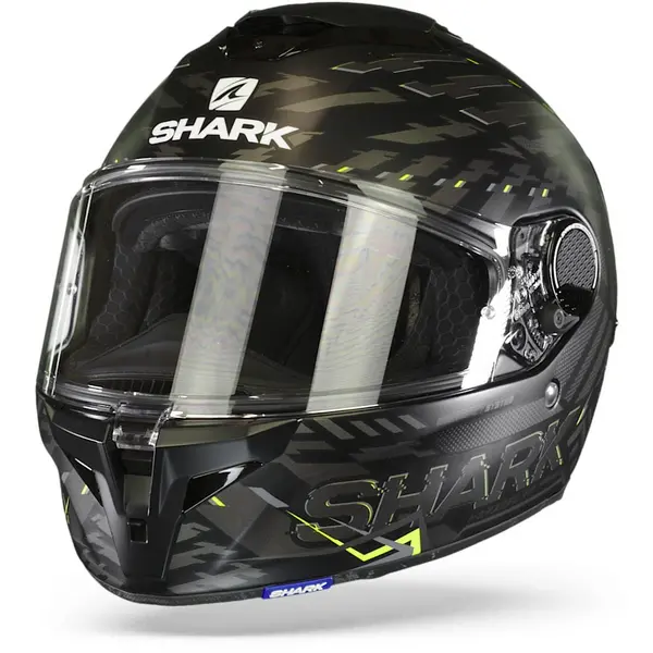 Shark Spartan GT Bcl. Micr. E-Brake Mat Mat Black Yellow Anthracite KYA Full Face Helmet S