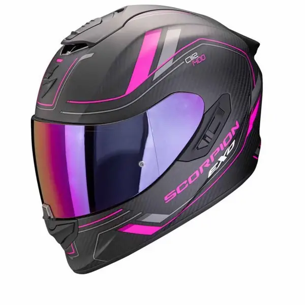 Scorpion EXO-1400 Evo II Carbon Air Mirage Matt Black Pink Full Face Helmet S