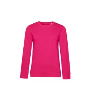 B&C Womens/Ladies Organic Sweatshirt (XL) (Bright Magenta)