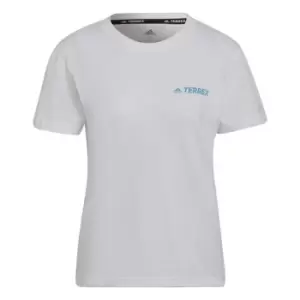 adidas Terrex Womens T Shirt - White