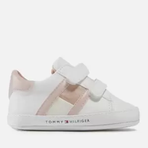 Tommy Hilfiger Baby Faux Leather Velcro Trainers - UK 2 Baby